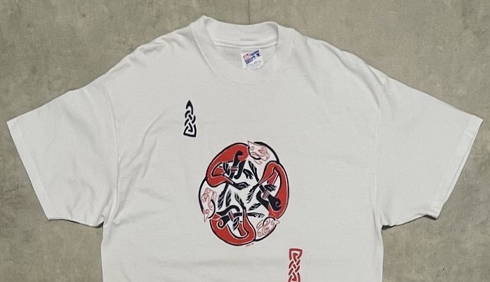 画像: 90'S CELTIC HOUND KNOT シングルステッチ 半袖 Tシャツ ホワイト USA製 (VINTAGE)