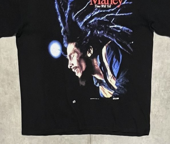 画像: 90'S BOB MARLEY "TIME WILL TELL" シングルステッチ 半袖 Tシャツ ブラック USA製 (VINTAGE)