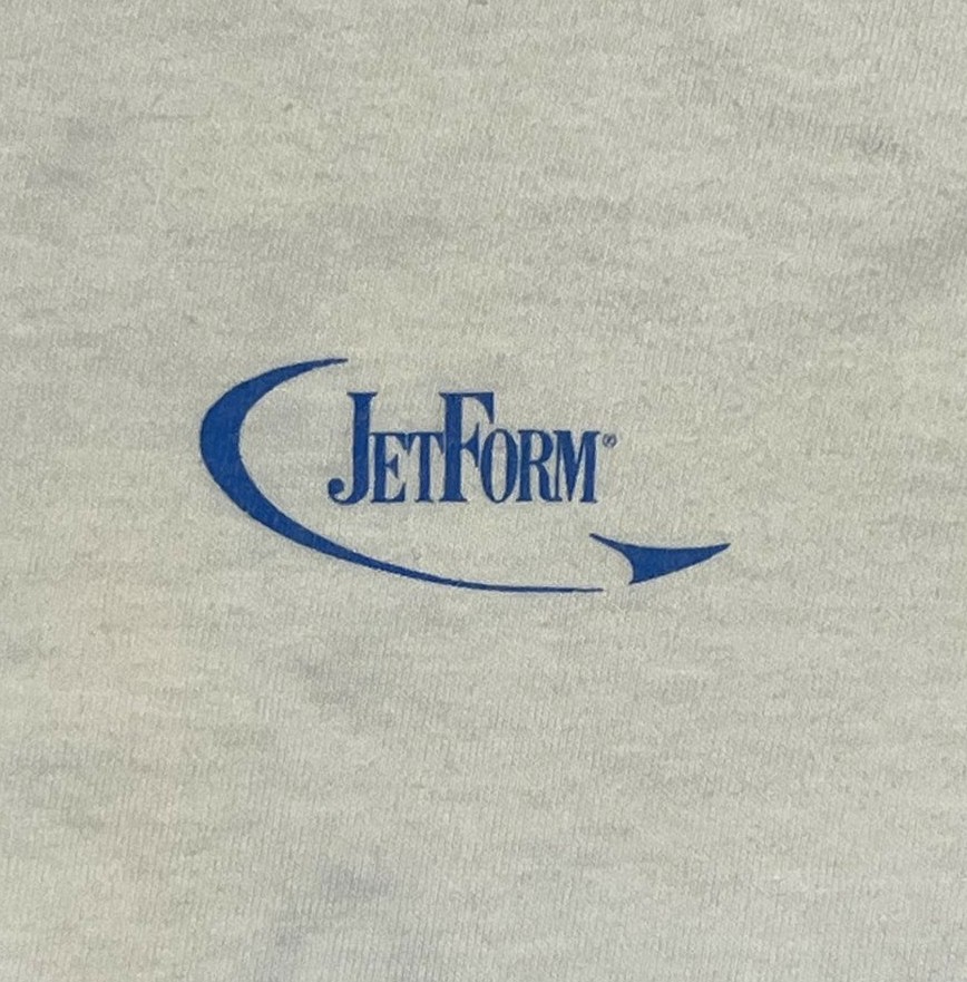 画像3: 90'S JETFORM シングルステッチ 両面プリント 半袖 Tシャツ ホワイト (VINTAGE)