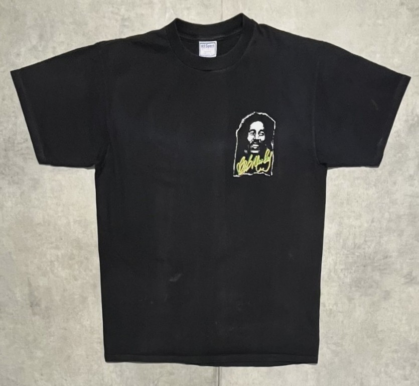 画像4: 90'S BOB MARLEY 両面プリント シングルステッチ 半袖 Tシャツ ブラック USA製 (VINTAGE)
