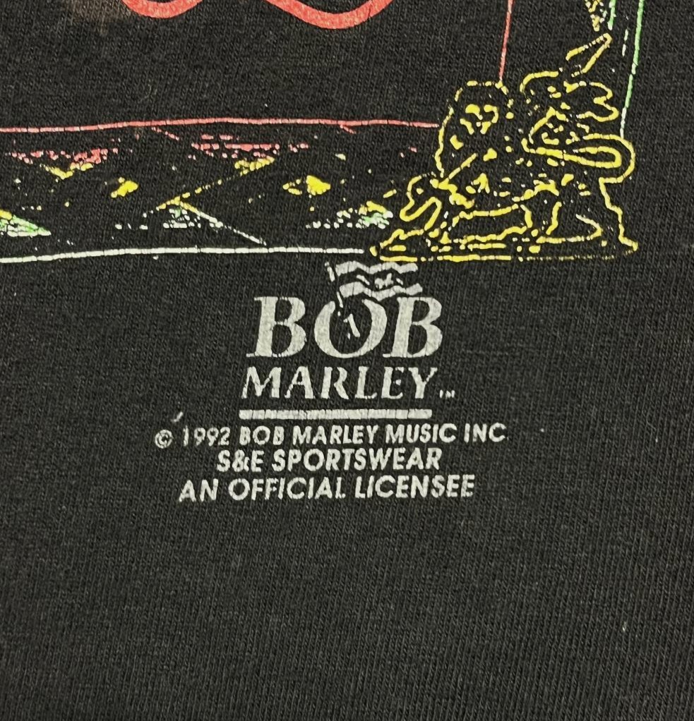画像3: 90'S BOB MARLEY 両面プリント シングルステッチ 半袖 Tシャツ ブラック USA製 (VINTAGE)