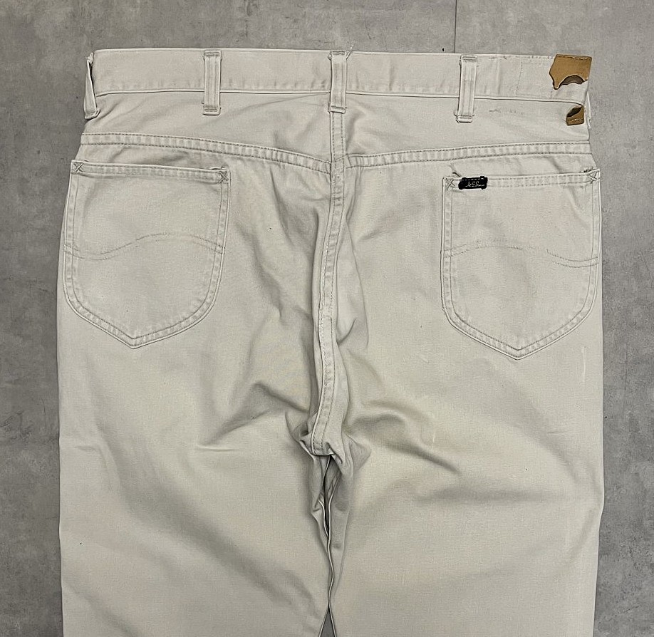 画像: 60'S Lee "WESTERNER 100-Z" コットンサテンパンツ オフホワイト GRIPPER ZIPPERジップ USA製 (VINTAGE)