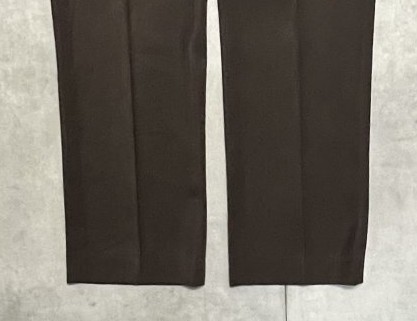 画像: 70'S UNITOG レーヨン/ポリ ワークパンツ ブラウン 42TALONジップ USA製 (VINTAGE)
