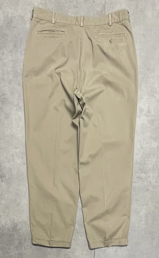 画像5: 80'S BANANA REPUBLIC ツータック チノパンツ ベージュ 42TALONジップ USA製 (VINTAGE)