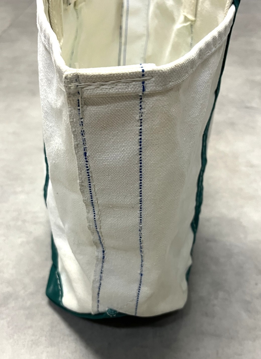 画像3: 80'S LL Bean 2色タグ キャンバス トートバッグ グリーン/オフホワイト USA製 (VINTAGE)