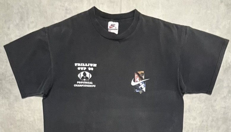 画像: 90'S NIKE 白タグ シングルステッチ 両面プリント Tシャツ フェードブラック (VINTAGE)