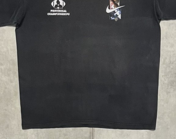 画像: 90'S NIKE 白タグ シングルステッチ 両面プリント Tシャツ フェードブラック (VINTAGE)