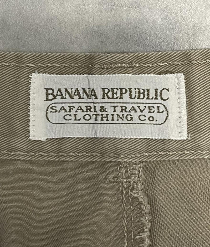 画像2: 80'S BANANA REPUBLIC ツータック チノパンツ ベージュ 42TALONジップ USA製 (VINTAGE)