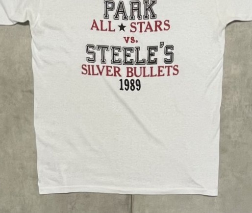 画像: 80'S EXPRESSWAY PARK ALL STARS VS STEELE'S SILVER BULLETS シングルステッチ 半袖 Tシャツ ホワイト USA製 (VINTAGE)