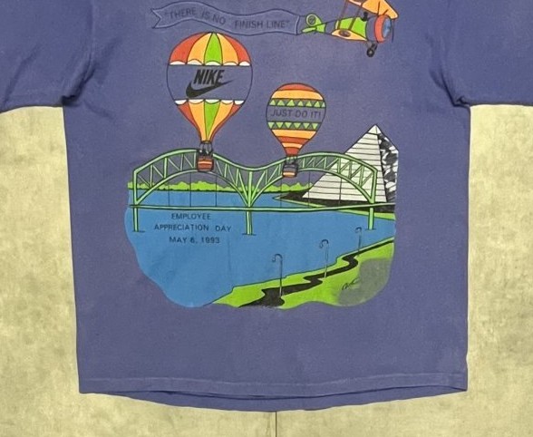 画像: 90'S NIKE 銀タグ シングルステッチ 両面プリント Tシャツ ブルー USA製 (VINTAGE)