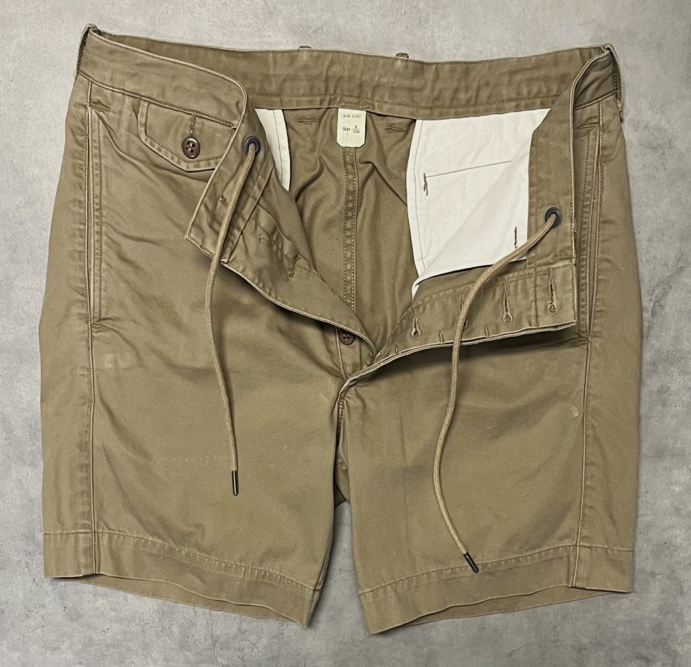 画像4: RRL ボタンフライ ミリタリーチノショーツ タン (USED)