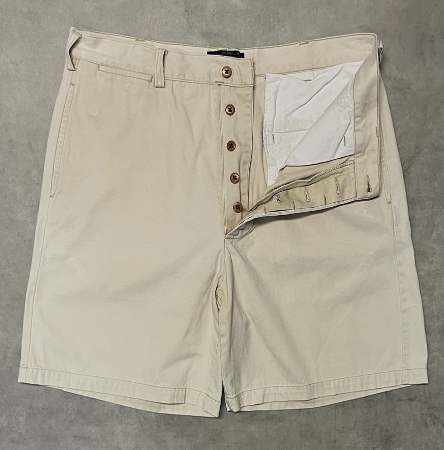画像4: 90'S RRL 三ツ星タグ ボタンフライ ミリタリーチノショーツ ライトベージュ USA製 (VINTAGE)