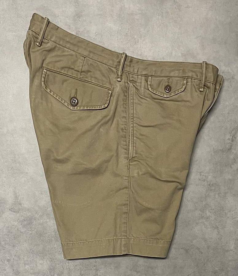 画像5: RRL ボタンフライ ミリタリーチノショーツ タン (USED)