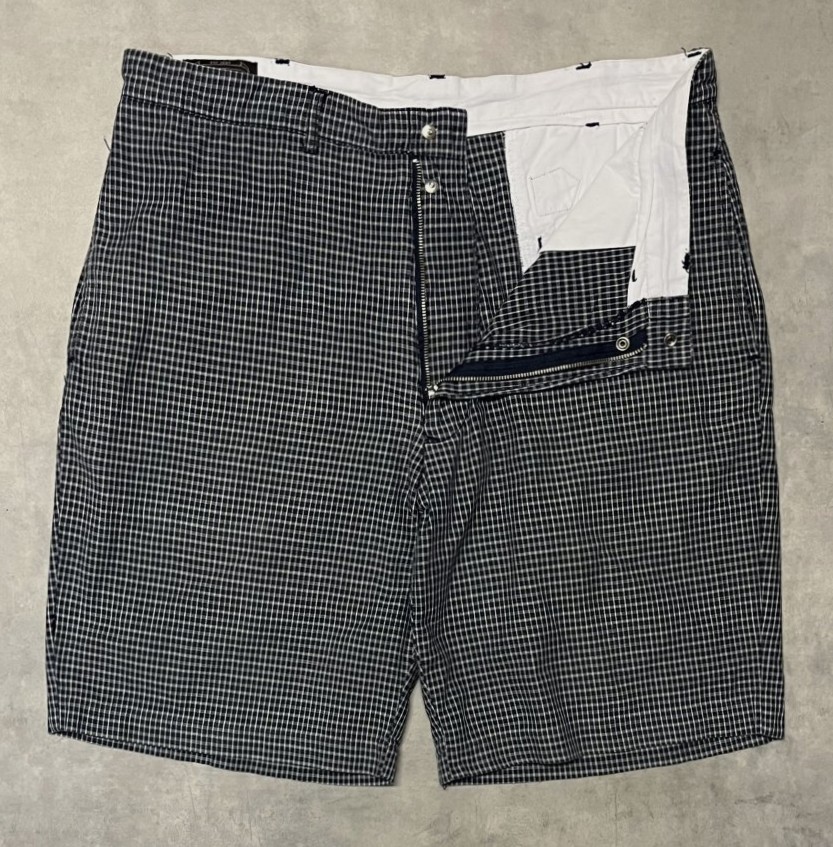 画像4: 90'S RRL 三ツ星タグ シンチバック付き コットン ショーツ チェック柄 USA製 (VINTAGE)