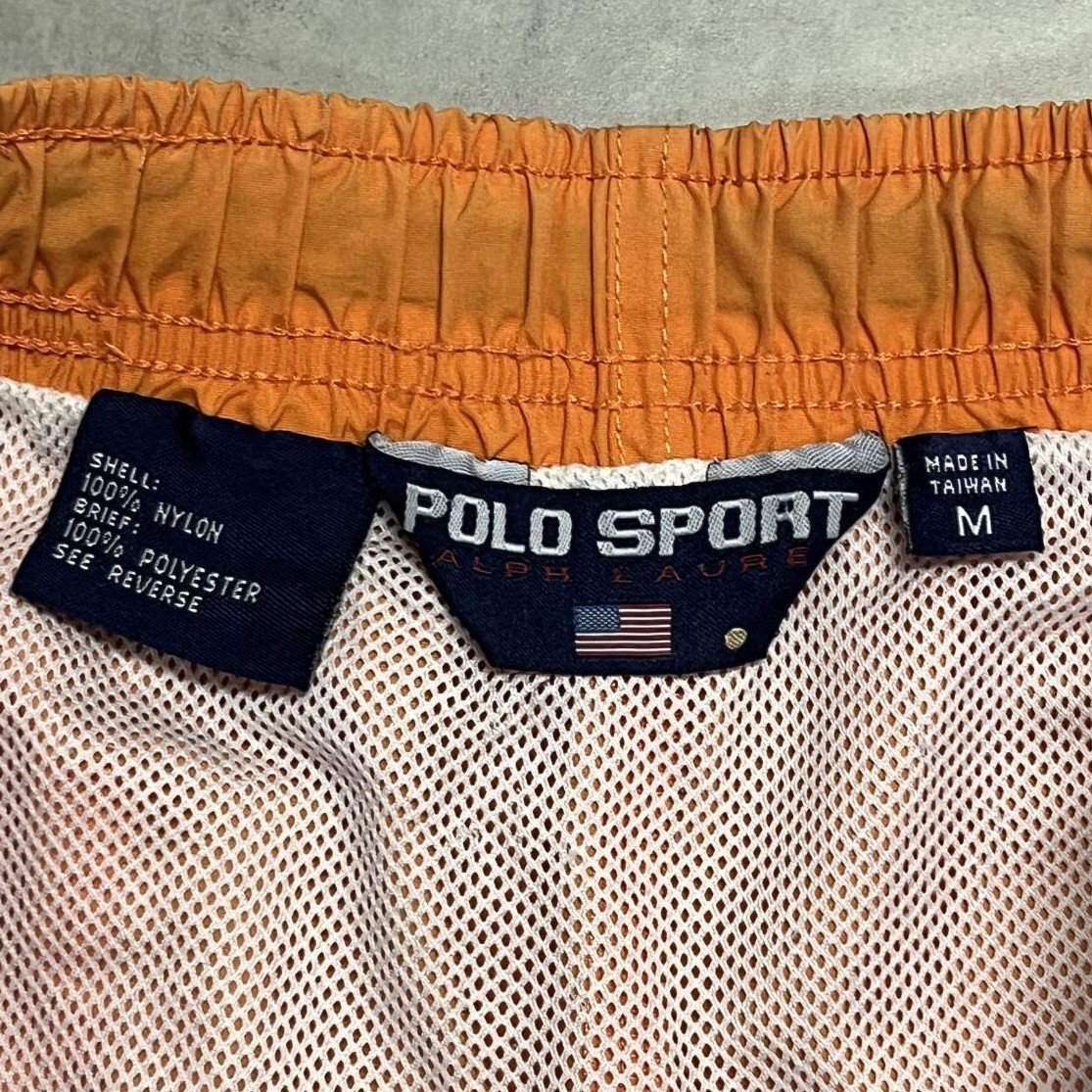 画像2: 90'S RALPH LAUREN POLO SPORT ナイロンショーツ オレンジ (VINTAGE)