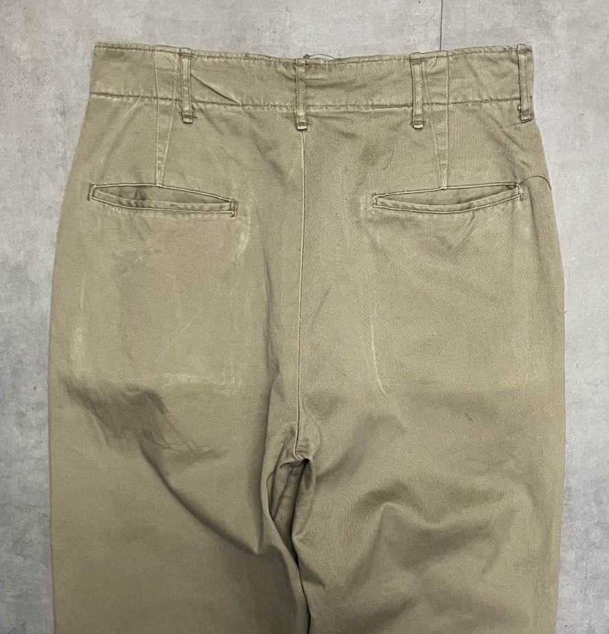 画像: 50'S アメリカ軍 US ARMY "MIL-T-2064A" 45カーキ ボタンフライ チノパンツ ベージュ (VINTAGE)