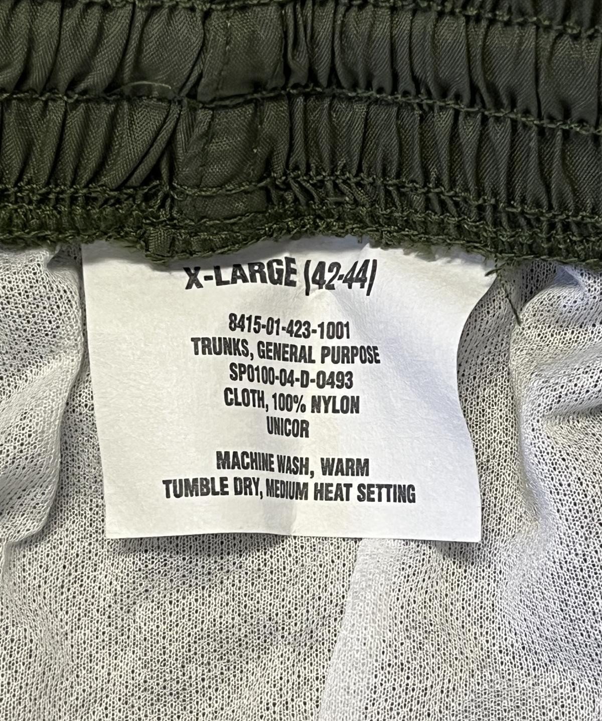 画像2: アメリカ軍 US ARMY IPFU ナイロン トレーニングショーツ オリーブ (DEADSTOCK)