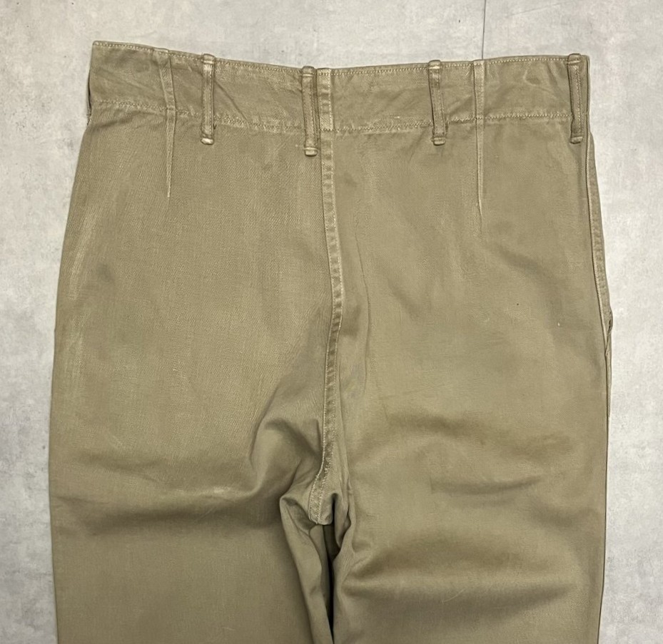 画像: 40'S アメリカ軍 USMC ダブルステッチ バックポケット無し チノパンツ (VINTAGE)