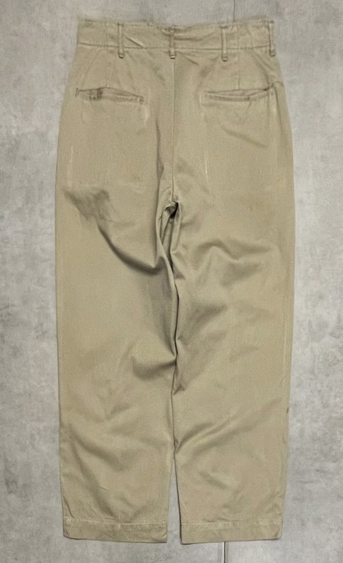 画像5: 50'S アメリカ軍 US ARMY "MIL-T-2064A" 45カーキ ボタンフライ チノパンツ ベージュ (VINTAGE)