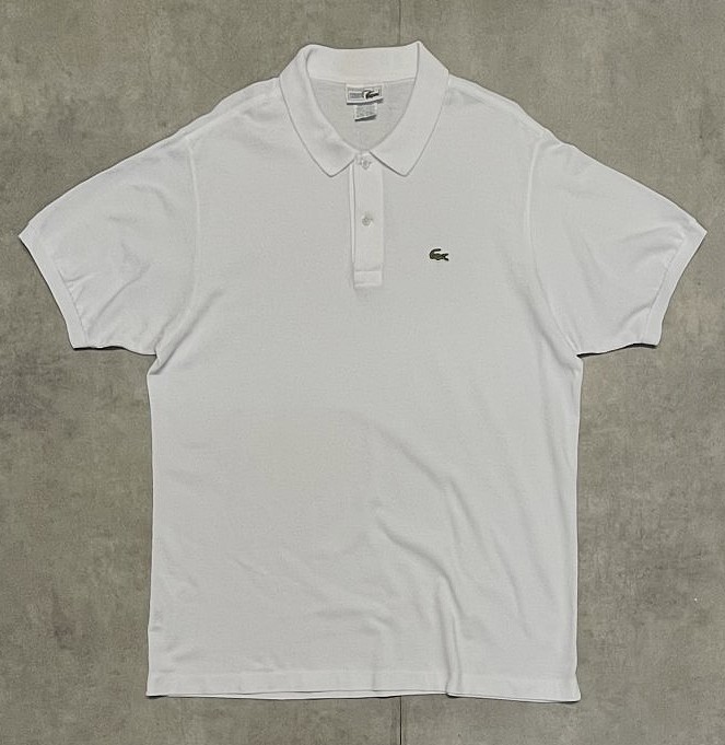 画像1: 80'S CHEMISE LACOSTE ポロシャツ ホワイト フランス製 (VINTAGE)