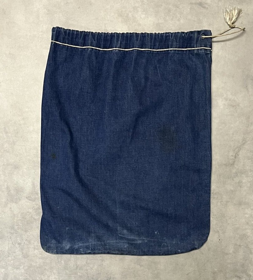 画像6: 60'S SAINT JAMES SCHOOL 耳付き デニム ジムバッグ インディゴ (VINTAGE)