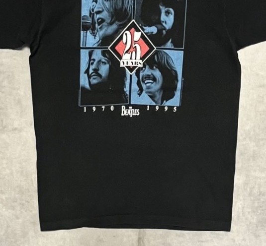 画像: 90'S THE BEATLES "LET IT BE 25YEARS" シングルステッチ 両面プリント 半袖 Tシャツ ブラック USA製 (VINTAGE)