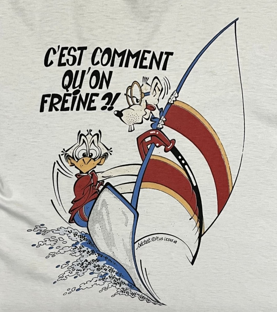画像3: 80'S JEAN-LUC SECHET シングルステッチ 半袖 Tシャツ ホワイト (VINTAGE)