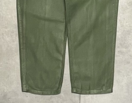 画像: 60'S アメリカ軍 US ARMY "OG107" 初期モデル コットンサテン 平ボタン ベイカーパンツ ミリタリーグリーン (VINTAGE)