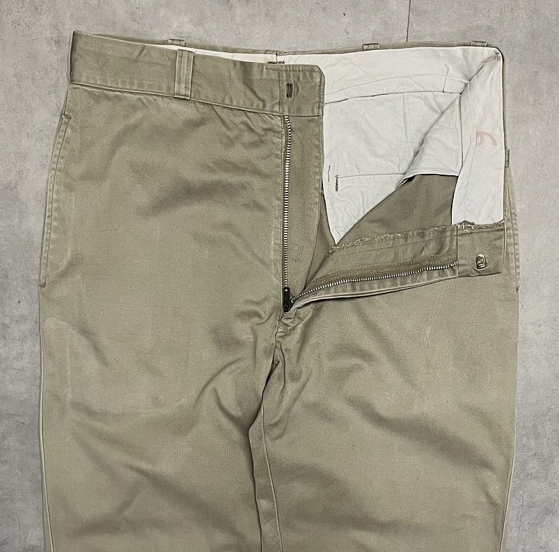 画像: 60'S アメリカ軍 US ARMY コットン100% チノパンツ RAPIDアルミジップ (VINTAGE)