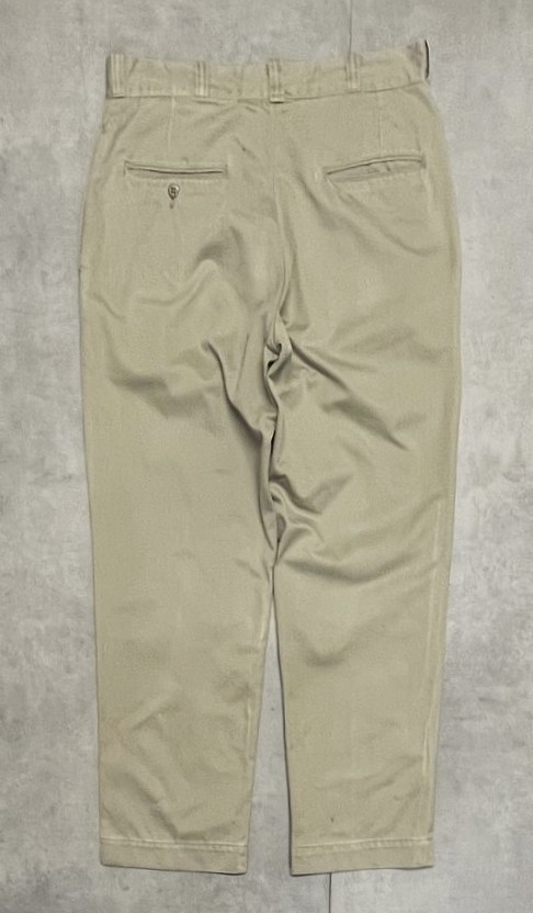 画像4: 60'S アメリカ軍 US ARMY コットン100% チノパンツ RAPIDアルミジップ (VINTAGE)