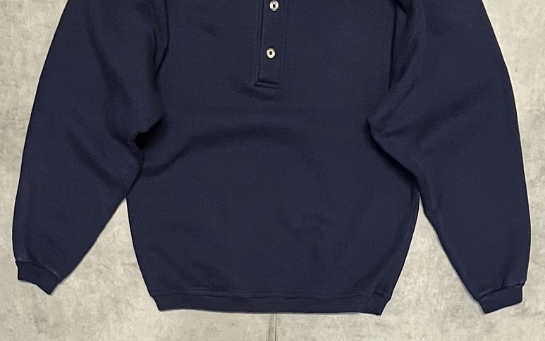 画像: 90'S LANDS' END 三角タグ 襟付き スウェットシャツ ネイビー USA製 (VINTAGE)