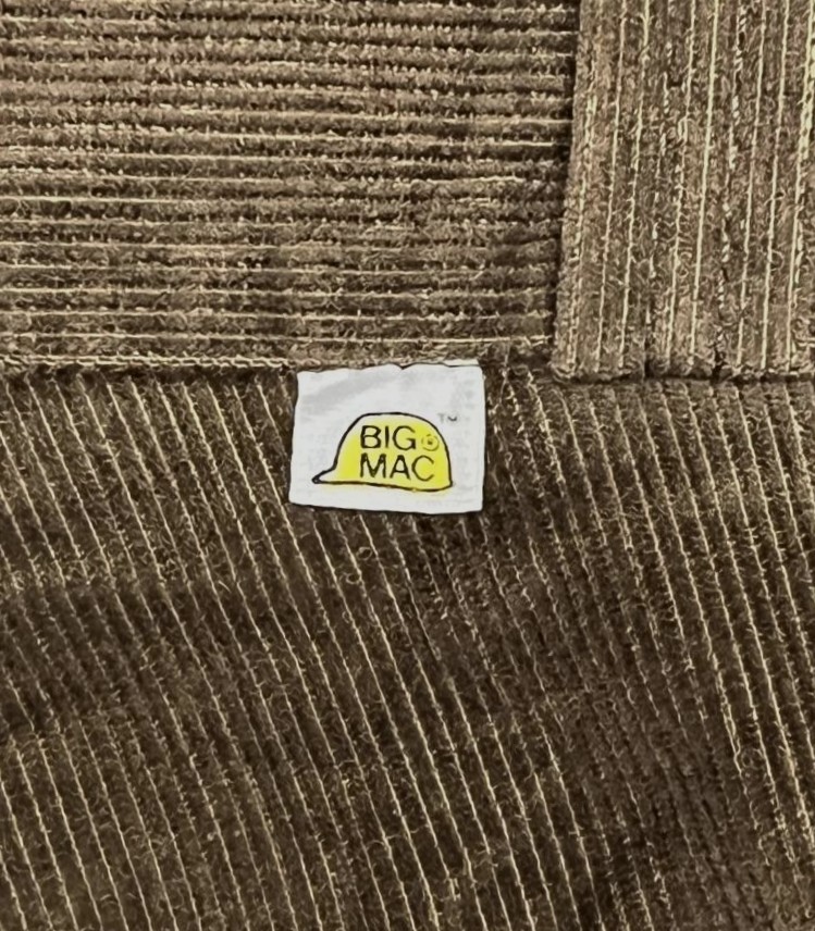 画像2: 70'S BIG MAC チビタグ コーデュロイ ワークパンツ SCOVILLジップ ブラウン W38L30 (VINTAGE)