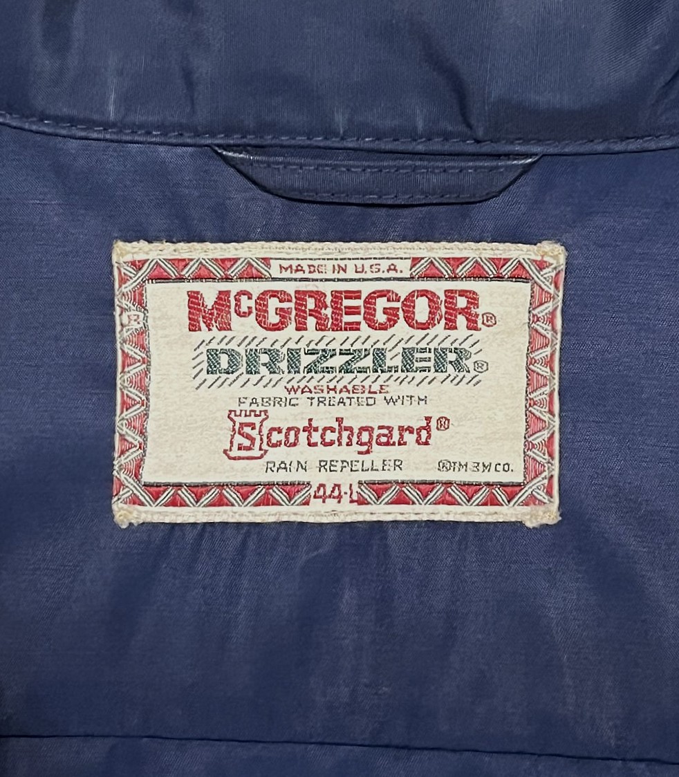画像2: 60'S McGREGOR "DRIZZLER" チンスト付き ドリズラージャケット TALONジップ ネイビー USA製 (VINTAGE)