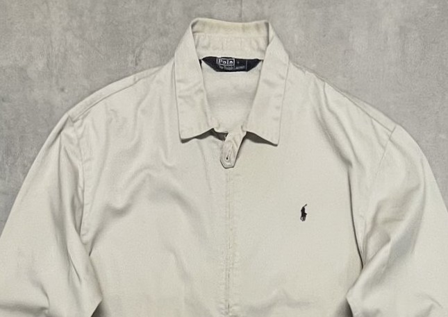 画像: 90'S RALPH LAUREN 三角タグ チンスト付き ドリズラージャケット ベージュ (VINTAGE)