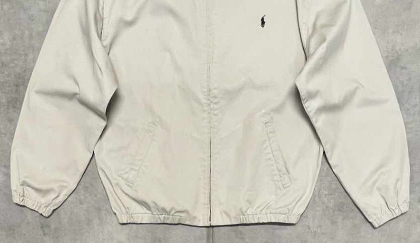 画像: 90'S RALPH LAUREN 三角タグ チンスト付き ドリズラージャケット ベージュ (VINTAGE)