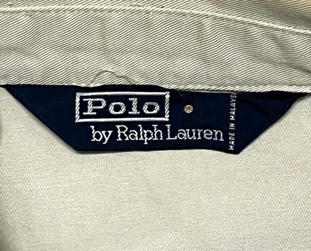 画像2: 90'S RALPH LAUREN 三角タグ チンスト付き ドリズラージャケット ベージュ (VINTAGE)