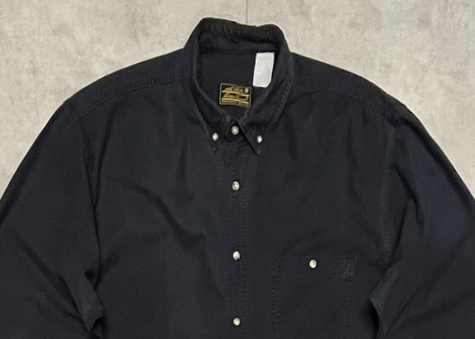 画像: 90'S EDDIE BAUER 黒タグ シャモアクロス BDシャツ ダークネイビー (VINTAGE)