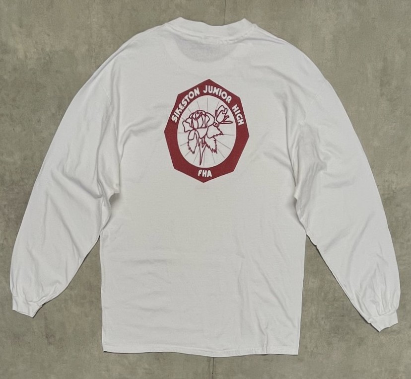 画像4: 90'S SIKESTON JUNIOR HIGH 両面プリント 長袖 Tシャツ ホワイト (VINTAGE)