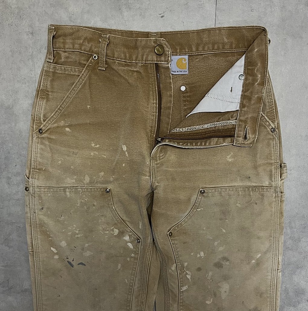 画像: CARHARTT ダブルニー ダック ペインターパンツ ブラウン USA製 (VINTAGE)