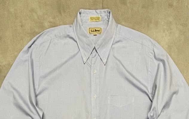 画像: 90'S LL Bean ピンオックス BDシャツ ブルー (VINTAGE)