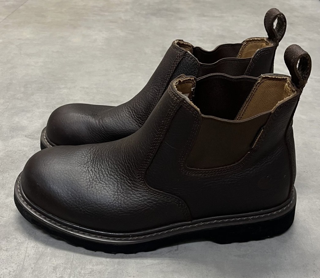 画像2: CARHARTT "WATERPROOF" レザー サイドゴアブーツ ダークブラウン (USED)