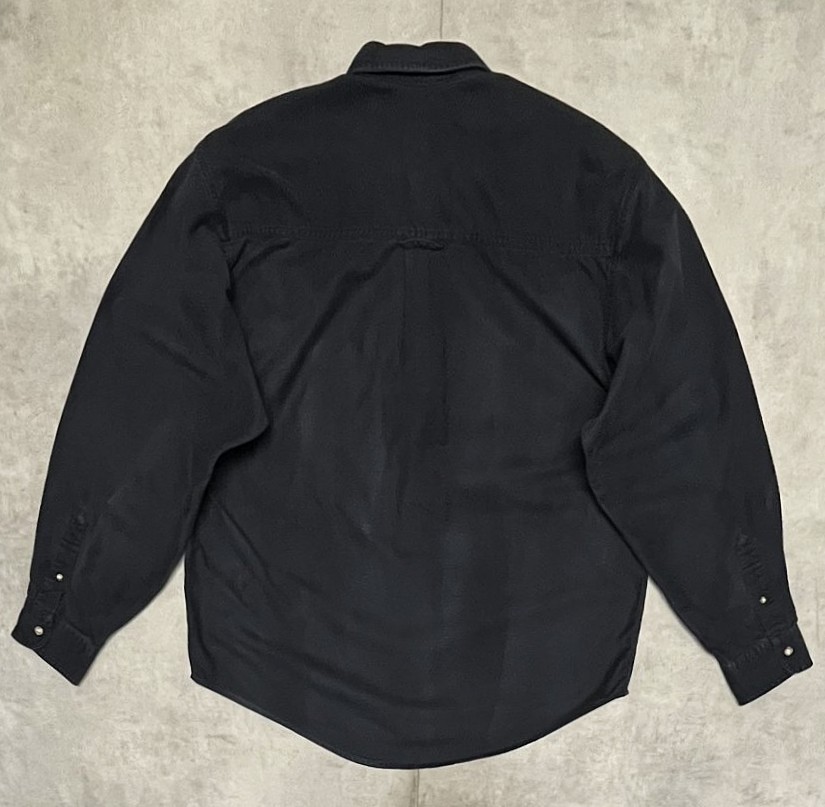 画像3: 90'S EDDIE BAUER 黒タグ シャモアクロス BDシャツ ダークネイビー (VINTAGE)