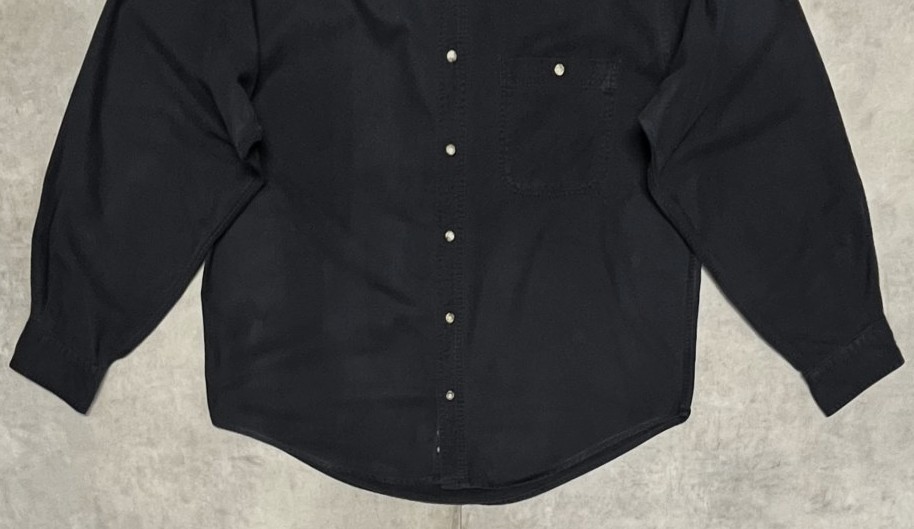 画像: 90'S EDDIE BAUER 黒タグ シャモアクロス BDシャツ ダークネイビー (VINTAGE)