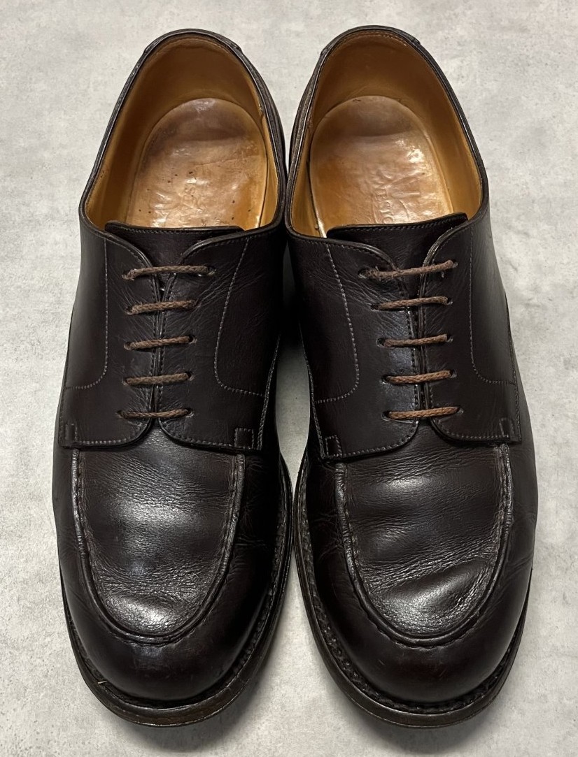 画像: 90'S J.M.WESTON 641 "GOLF" 旧ロゴ レザー Uチップシューズ ブラウン フランス製 (VINTAGE)