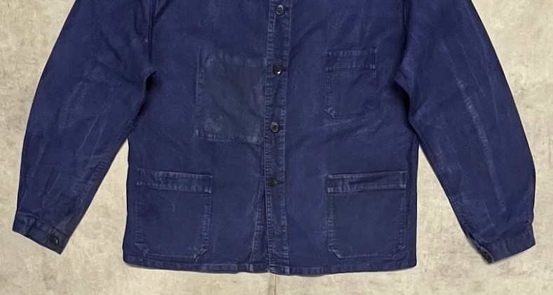 画像: 60'S LE PIGEON VOYAGEUR フレンチワーク ワークジャケット カバーオール ブルー フランス製 (VINTAGE)