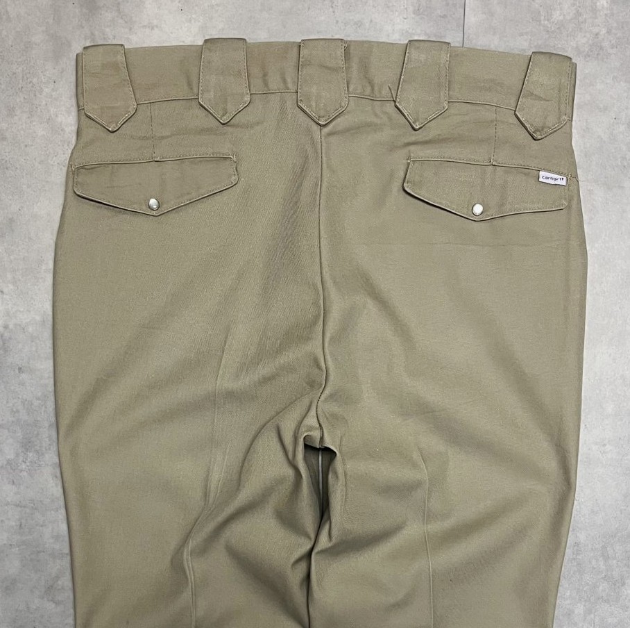 画像: 80'S CARHARTT ウエスタンパンツ ベージュ SCOVILLジップ W36L30 USA製 (VINTAGE)