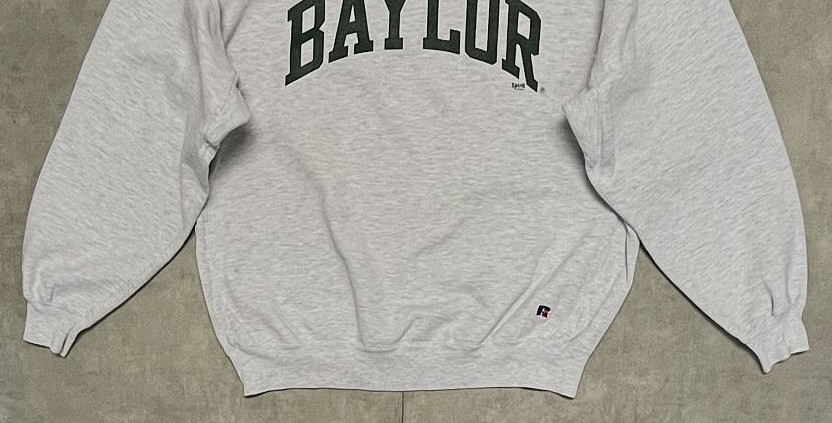 画像: 90'S RUSSELL ATHLETIC "PRO COTTON" ヘビーウエイト 前Vガゼット付き スウェットシャツ ヘザーグレー USA製 (VINTAGE)