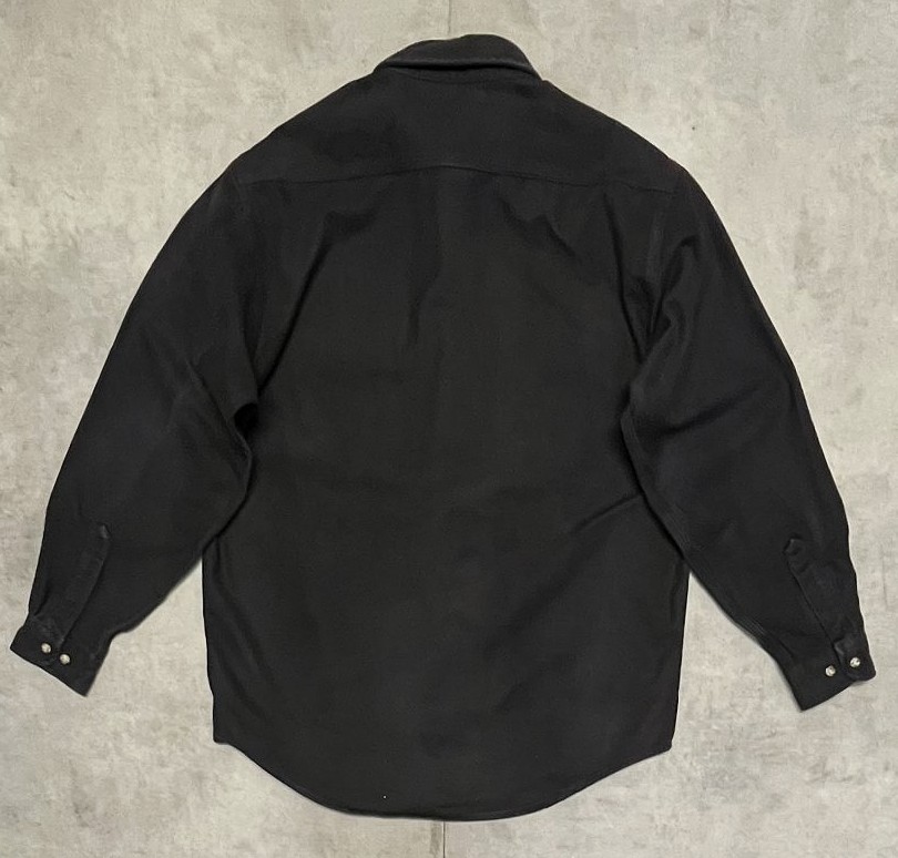 画像3: 80'S CARHARTT 三角タグ シャモアクロス ワークシャツ ブラック (VINTAGE)