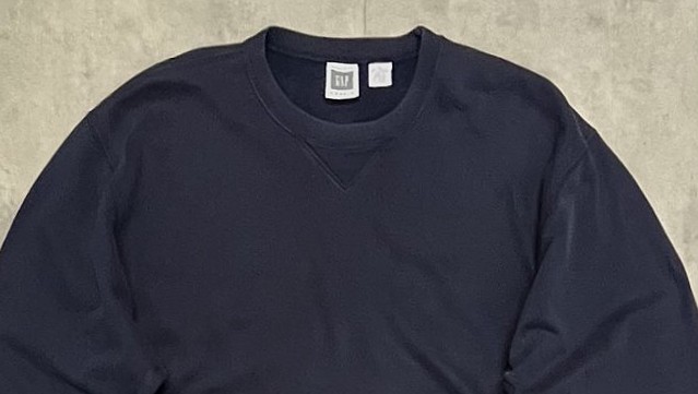 画像: 90'S GAP 旧タグ ヘビーウエイト 前Vガゼット付き スウェットシャツ ネイビー (VINTAGE)