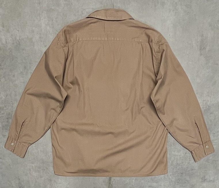 画像3: 60'S VAN HEUSEN コットン100% オープンカラーシャツ ライトブラウン (VINTAGE)